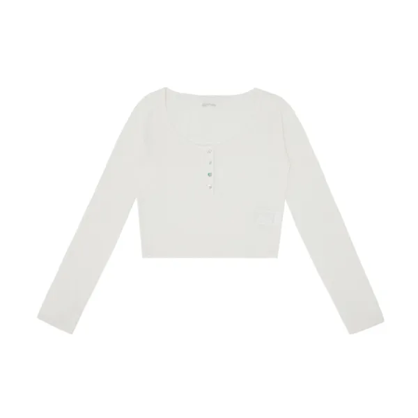 Long Sleeve Knit Top (cloud white)