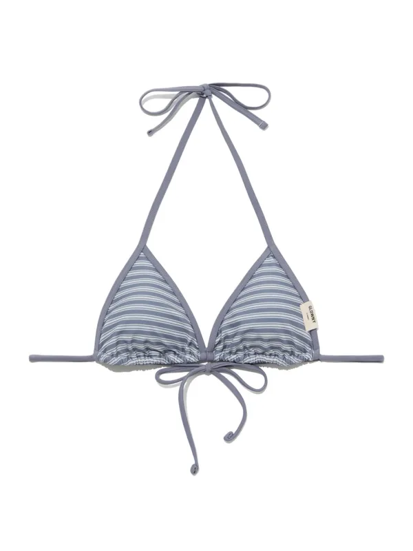 G ENCORE STRIPE BIKINI TOP (DUSTBLUE STRIPE)