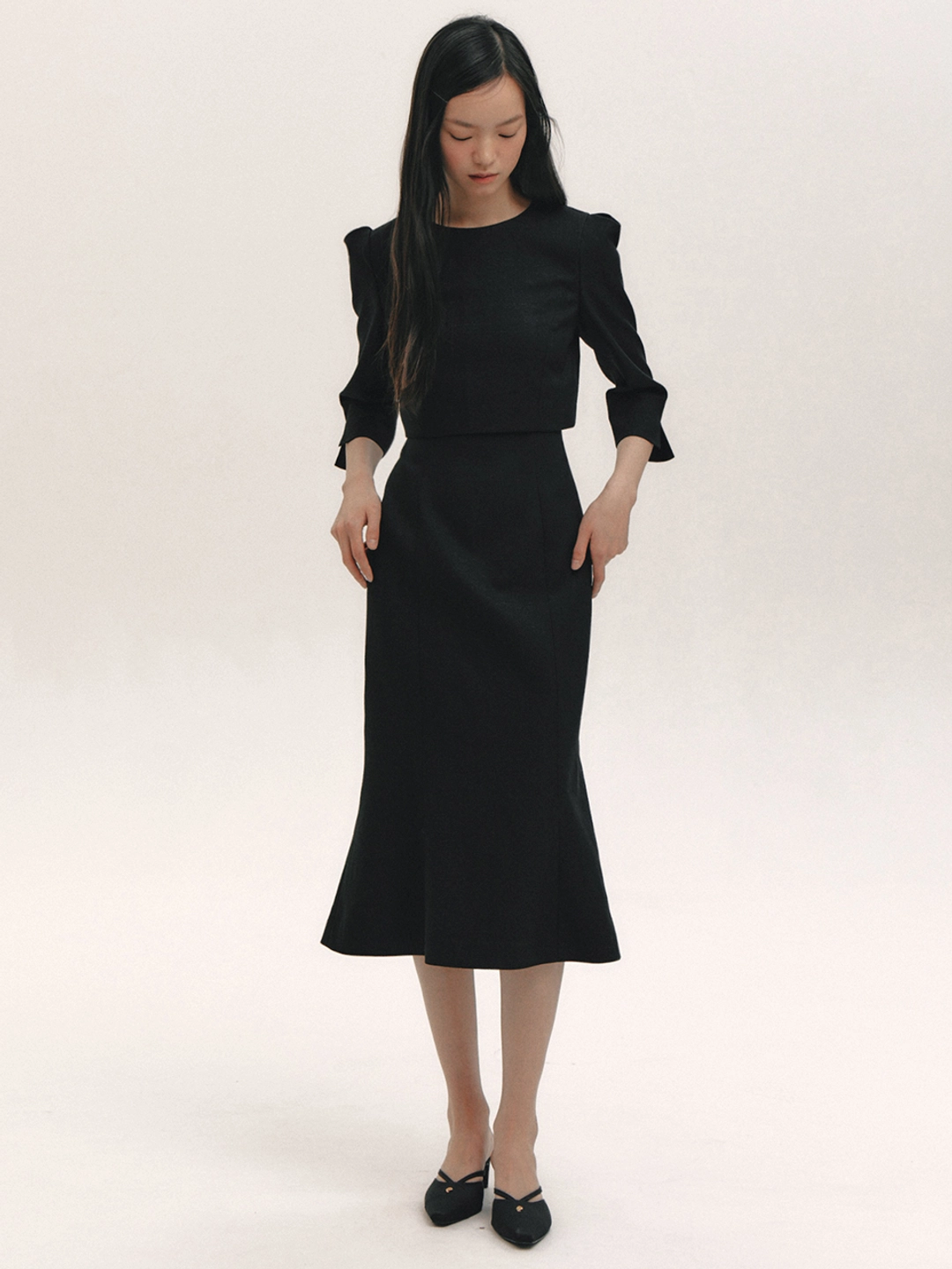 플로움 Overlay Mermaid Dress(2color) 상품 이미지 2