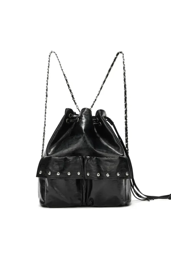 DEINET 5-WAY STUD POCKET MULTI BAG IN BLACK