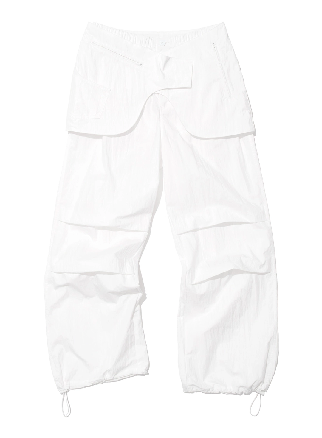 파르티멘토 [WOMEN] BELTED LAYERED PARACHUTE PANTS_WHITE 상품 이미지 1