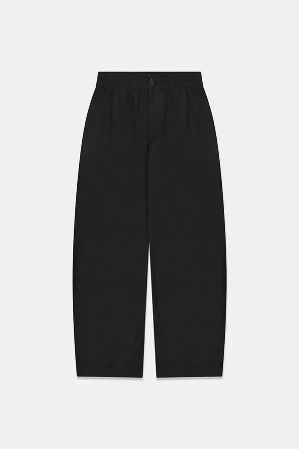 Cotton curved pants (Black)