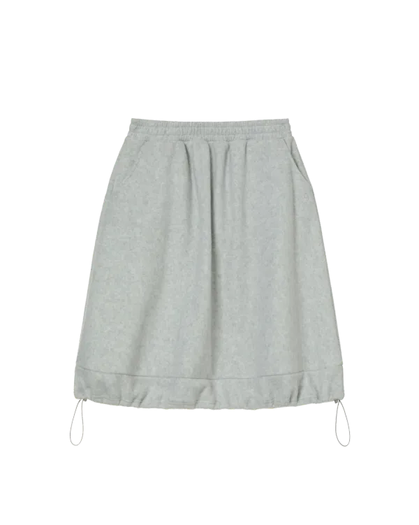 BALLOON FLEECE SKIRT [LIGHT GREY]