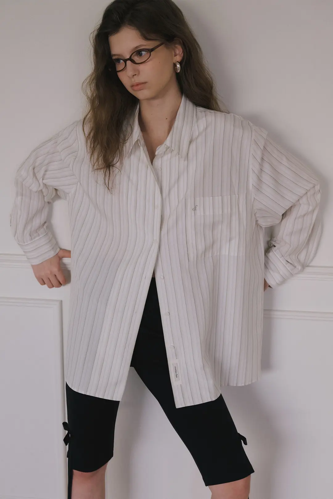 오버듀플레어 COTTON OVERSIZED SHIRTS_IVORY STRIPE 상품 이미지 2