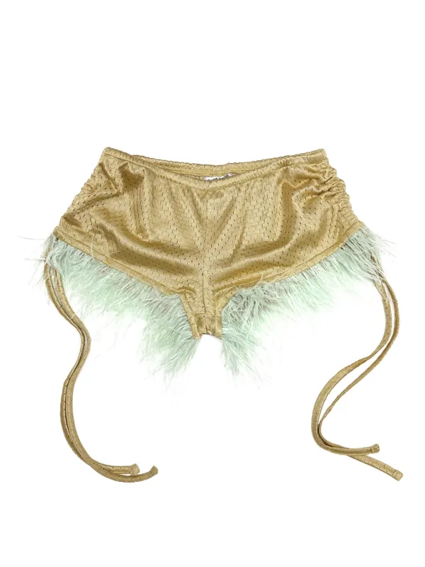 Feather Micro Gym Shorts Gold
