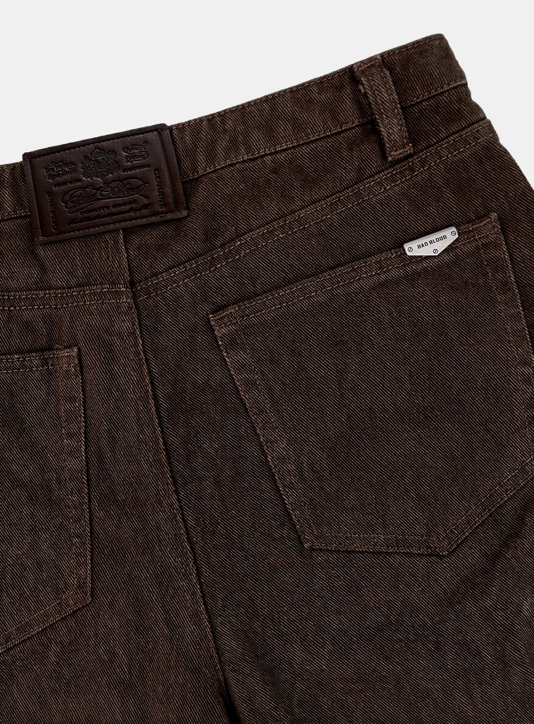 배드블러드 [w-pts26-042] 701 Semi Curved Fit Pants - Brown 상품 이미지 3