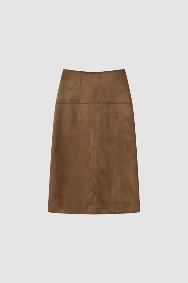 Lorena Brown Suede Skirt