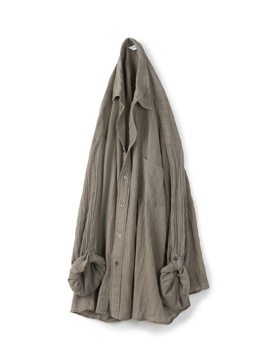 파르티멘토 Crinkle Roll Up Shirts_Stone Khaki 상품 이미지 3