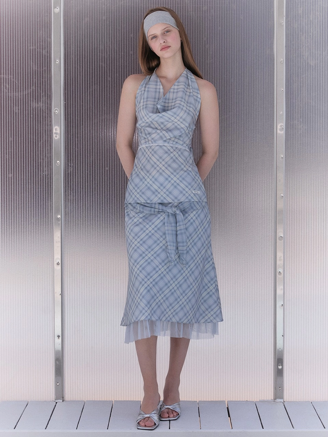 마가린핑거스 RIBBON DETAIL MERMAID SKIRT (LIGHT BLUE) 상품 이미지 2