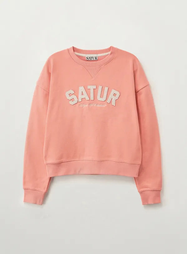 (W) Lugo Basic Crop Sweatshirt - Pink