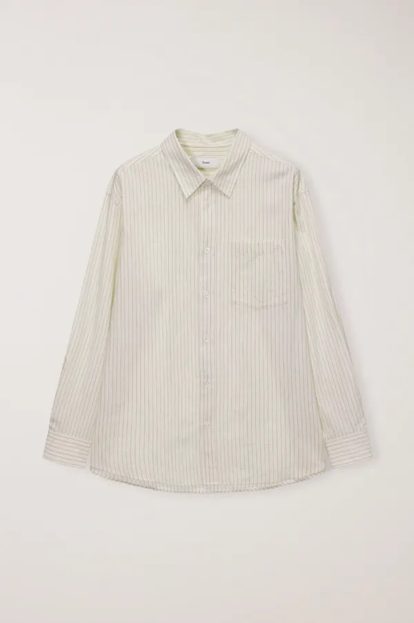 UNISEX INFORMAL SHIRT IVORY STRIPE_UDSH6C102IV