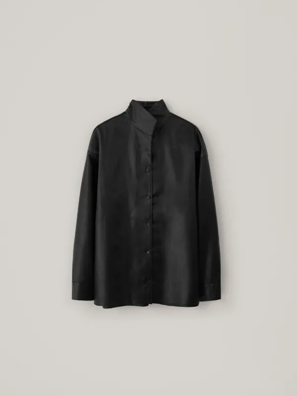 Arden Leather Jacket - Black - CHE-SEOUL