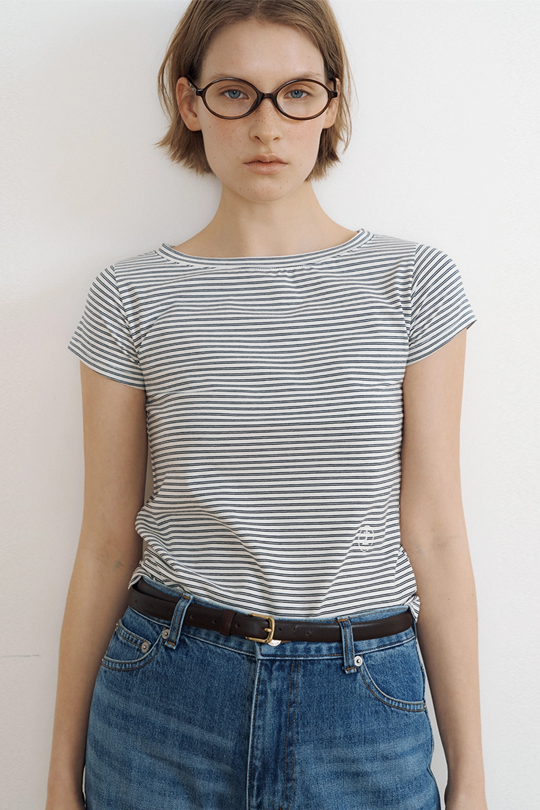 루시르주 Stripe Baby Tee (cream) 상품 이미지 1