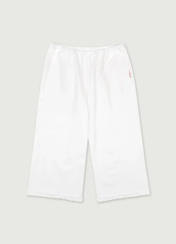Frill Capri Pants [white]