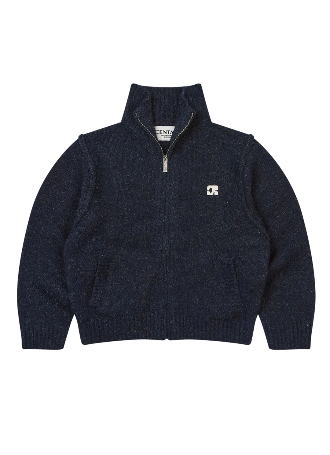 센토르 CENTAUR CALMING KNIT ZIP-UP_NAVY 상품 이미지 1
