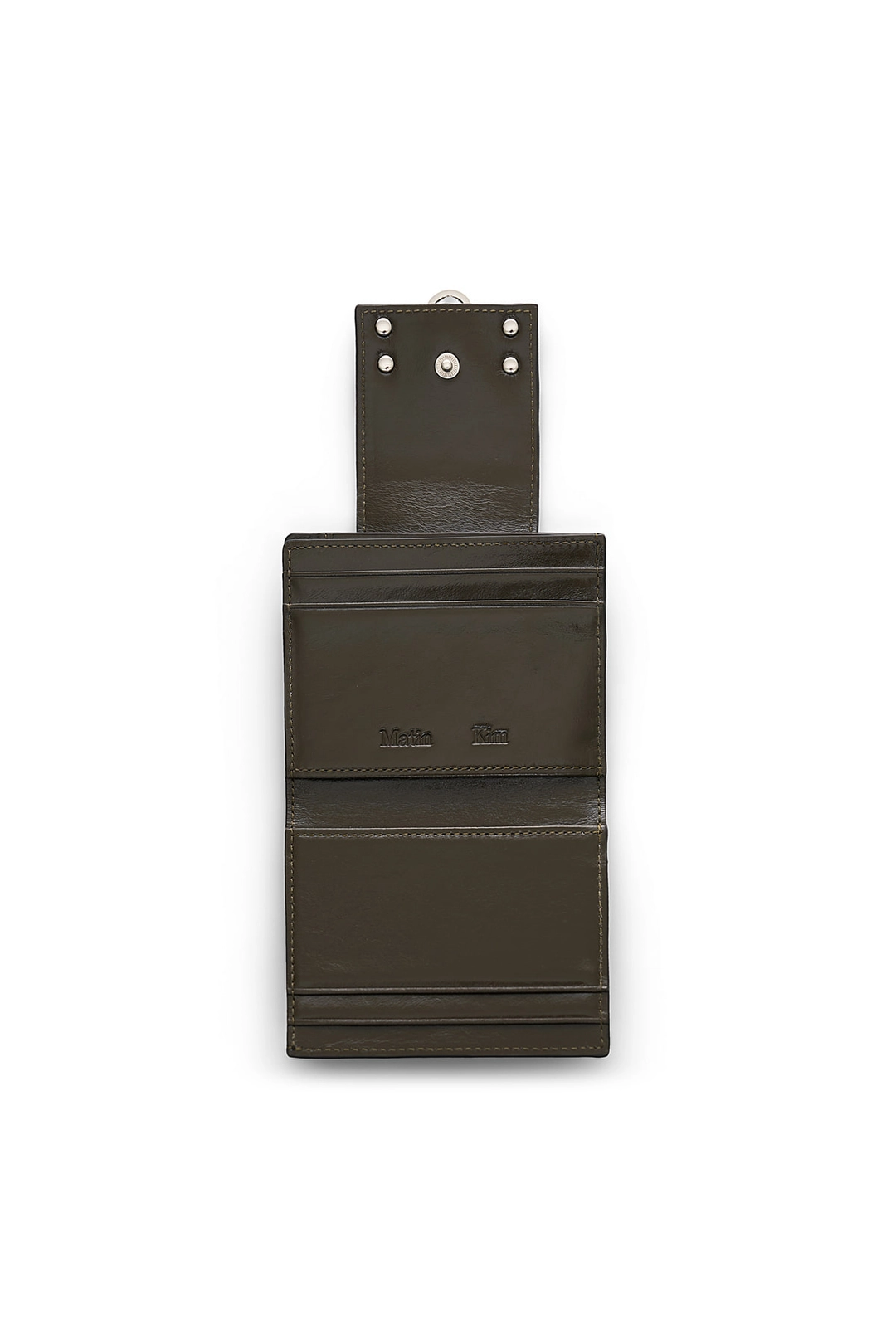 마뗑킴 MATIN ARCH RING FLAP WALLET IN KHAKI 상품 이미지 2