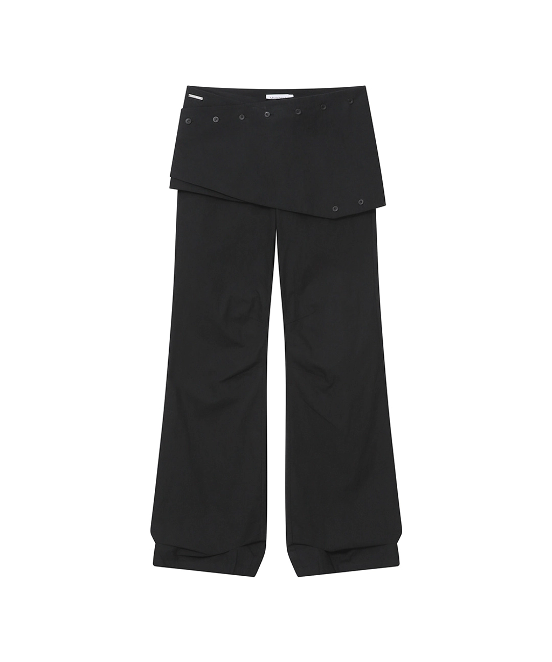미세키서울 Layered button wrap skirt pants set BLACK 상품 이미지 1