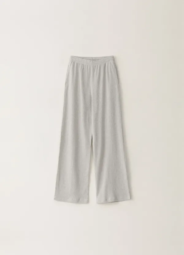 2ND / Waffle Straight Pants 2 - Light Gray
