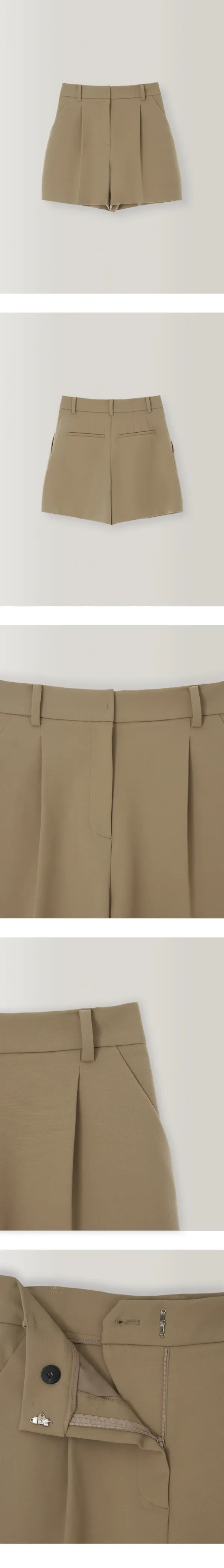 9th / Classic Volume Short Pants (Beige)