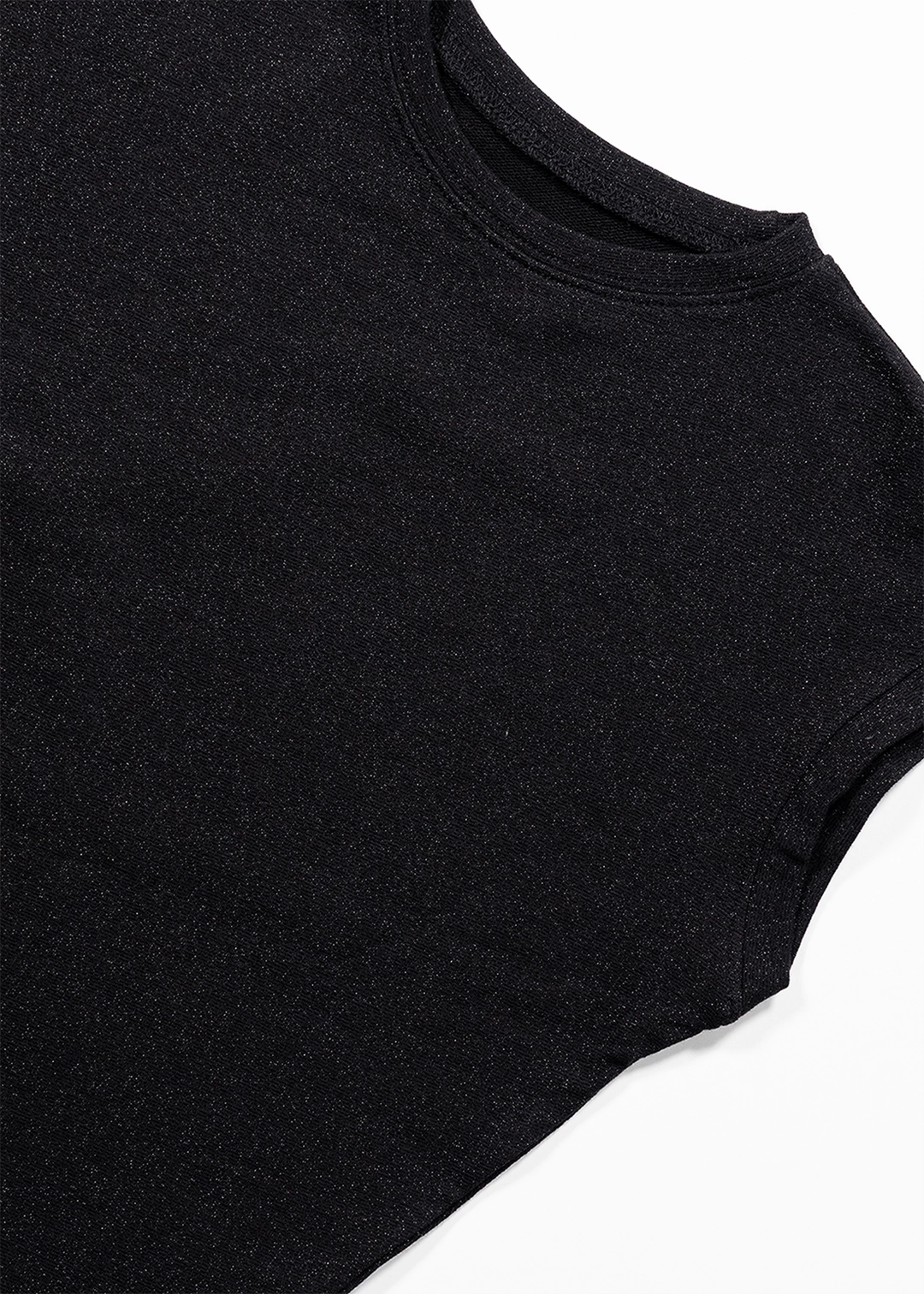 생긴 GLITTER DOUBLE NECK VEST - BLACK 상품 이미지 2