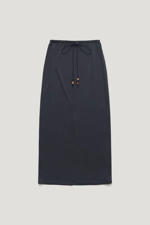 MEMO STRING MODAL SKIRT_BLUE NIGHTS / ₩98,000