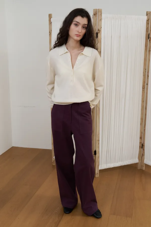 FORM POCKET PANTS_purple
