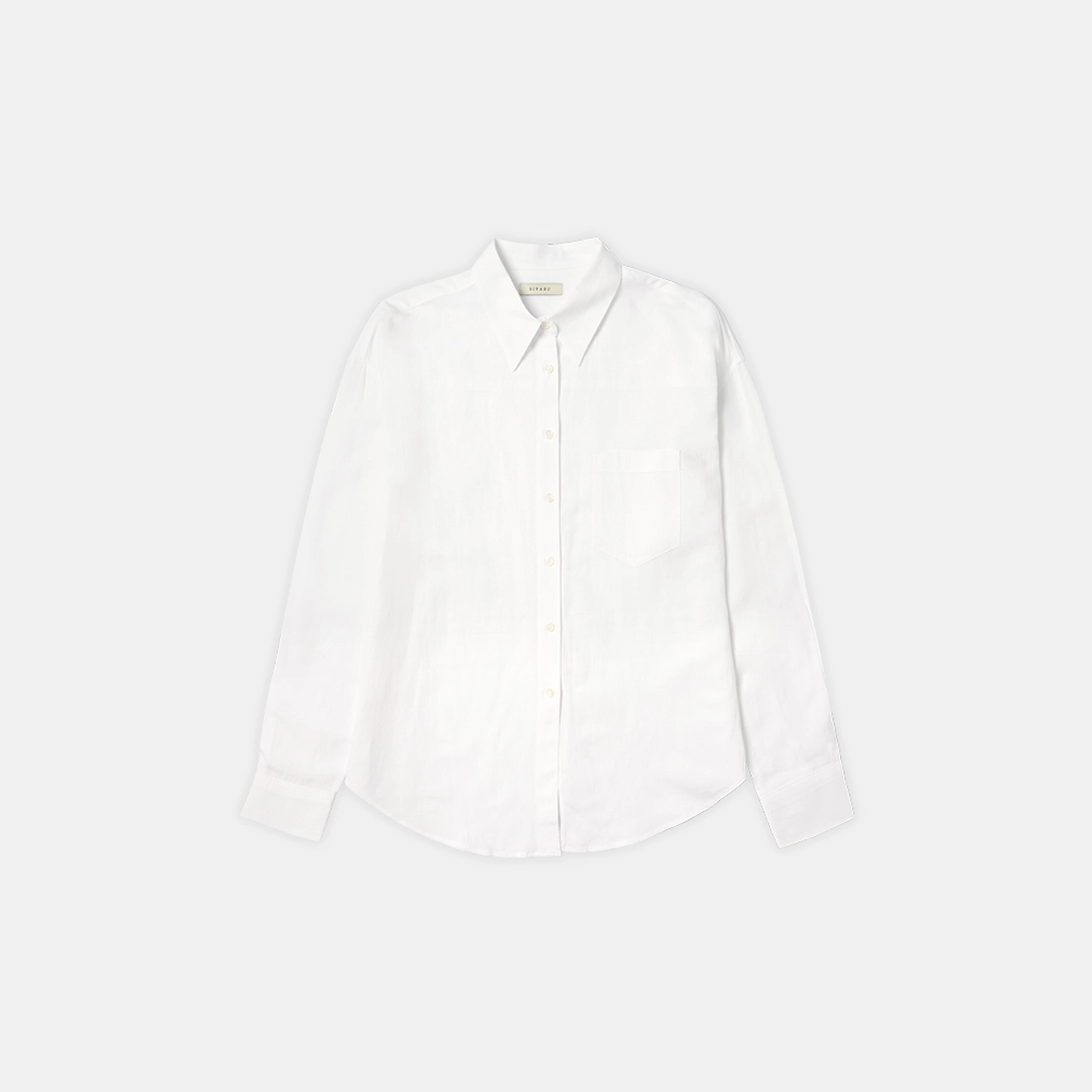 시야쥬 SITP5198 린넨 블렌드 퓨어 셔츠_White 상품 이미지 3