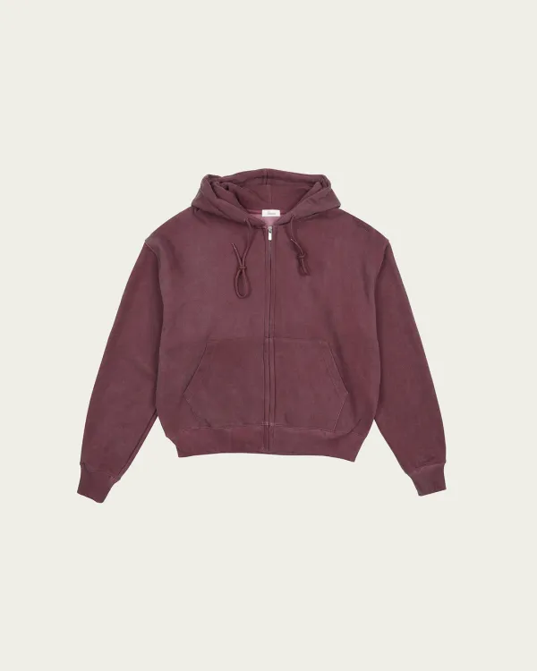 (2차) Riel Hoody Zip-up - Burgundy