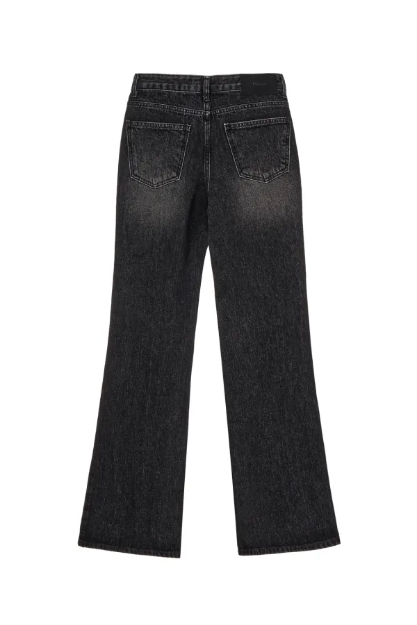 SLIM SEMI BOOTCUT DENIM IN BLACK