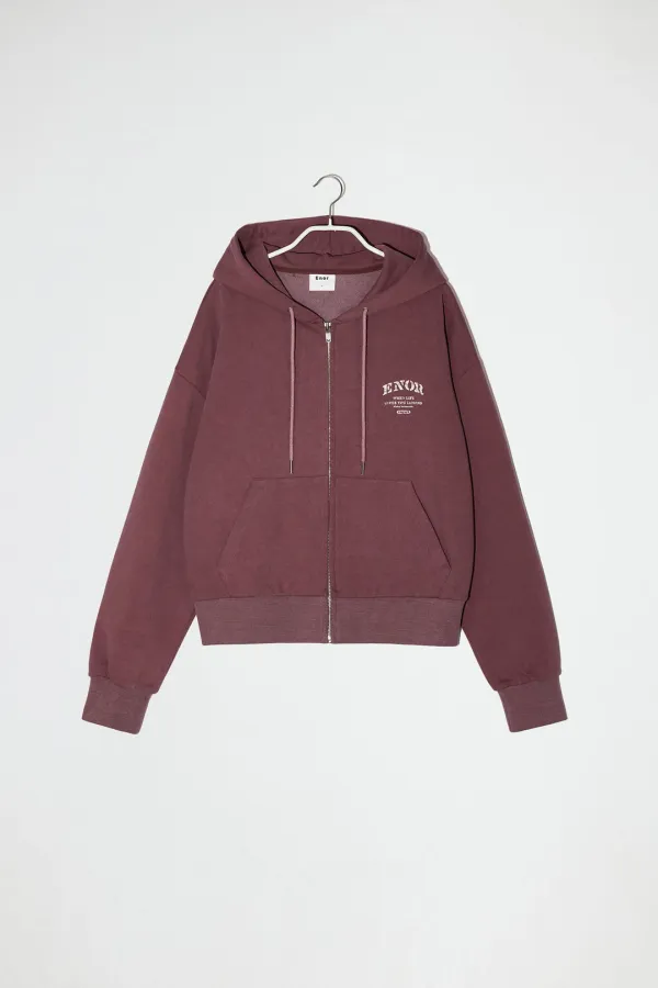 VINTAGE WASHED ZIP UP HOODIE - PINK