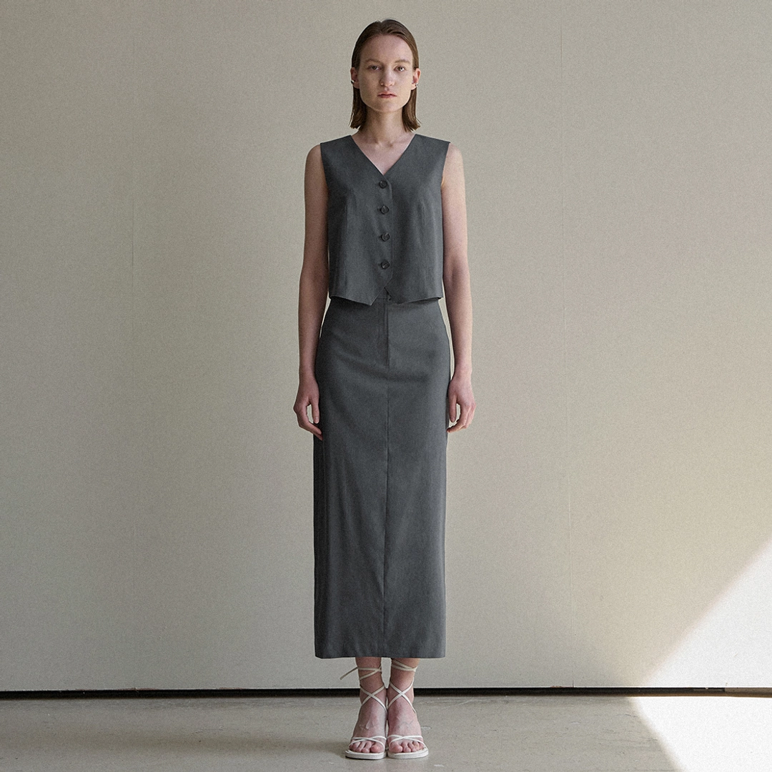 아뜰리에 나인 (SK-4938)FLO LINEN SET-UP MAXI SKIRT 상품 이미지 2