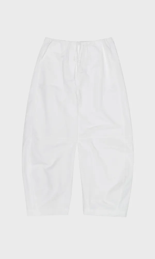 White Barrel Pants_White