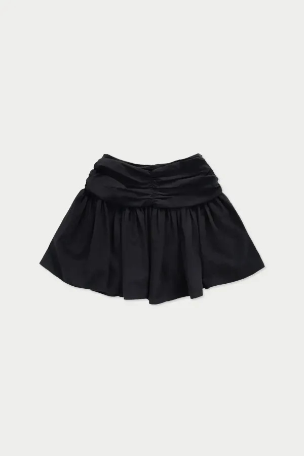 Sorbet shirring skirt_black