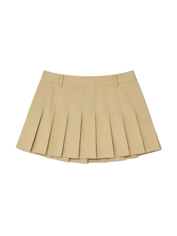 GIRLFRIEND PLEATED MINI SKIRT (BEIGE)