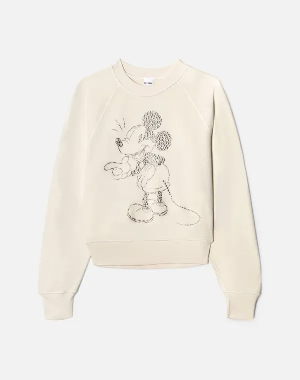 Classic Crewneck Mickey Stud - Vintage White