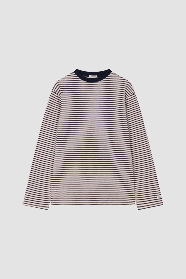 STRIPE LONG SLEEVE T-SHIRT_NAVY
