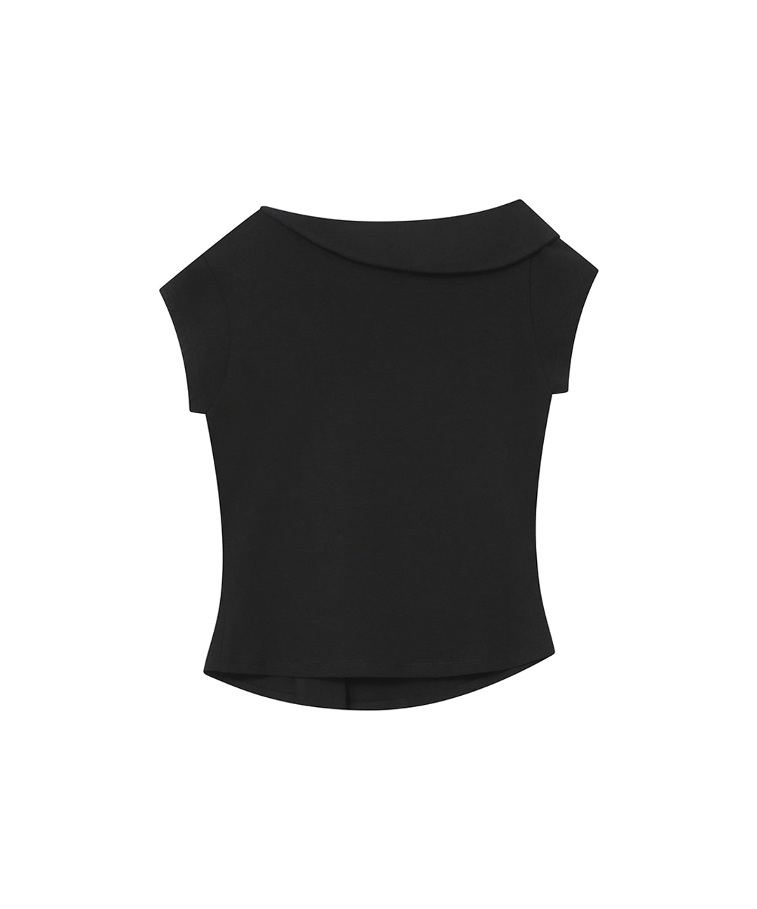미세키서울 Folding collar shirring top BLACK 상품 이미지 2