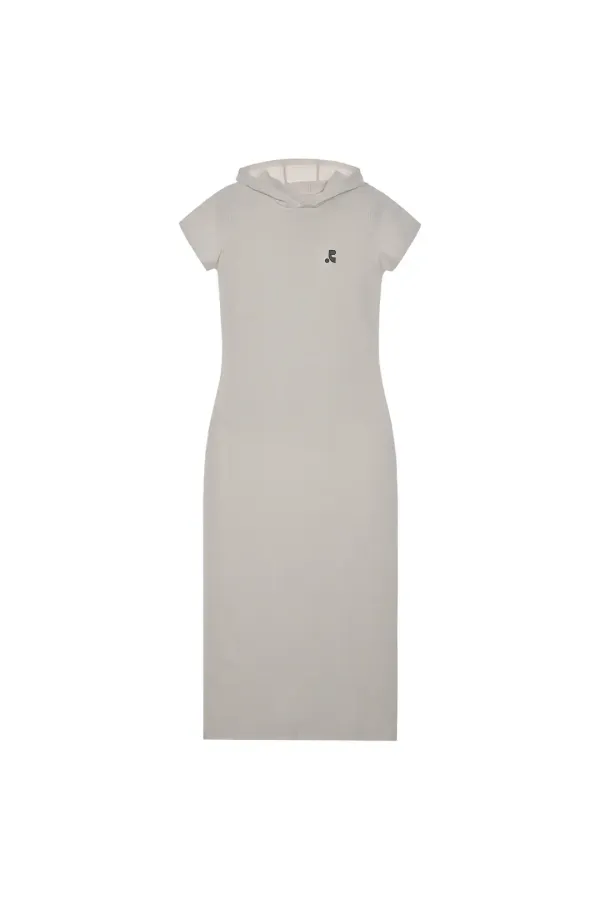 HOOD MAXI DRESS - LIGHT BEIGE