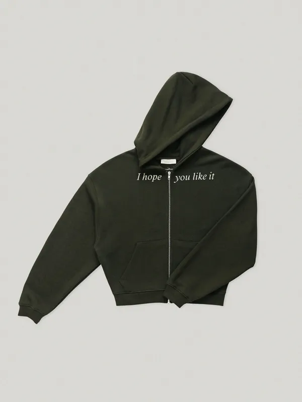 Hope Hooded Zip Up Deep Khaki
