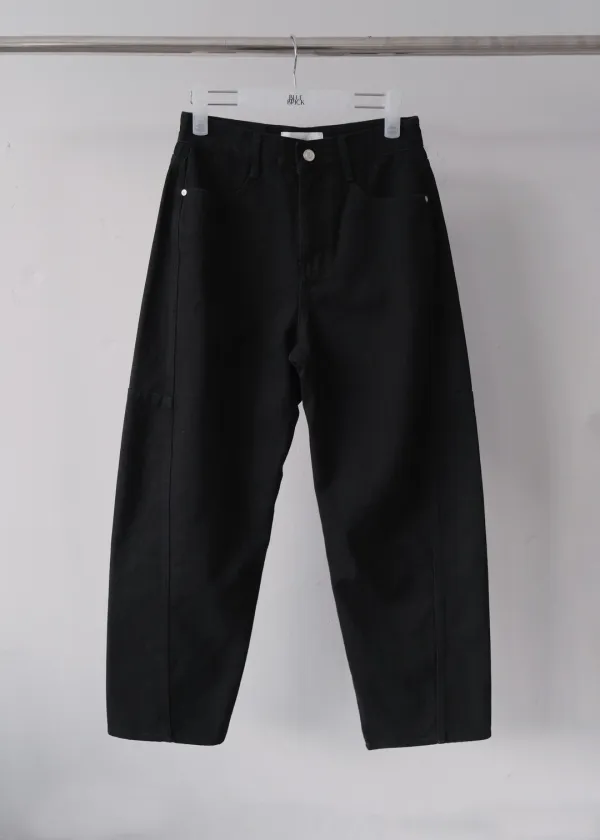 [기장선택] Round tomboy denim (black)