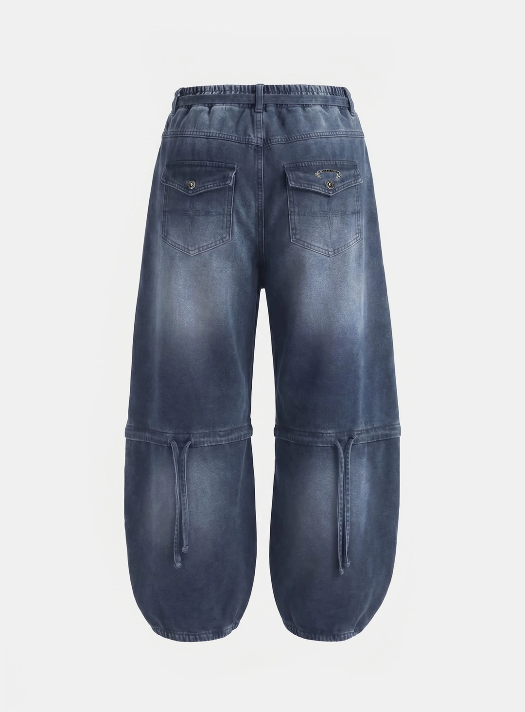 배드블러드 [w-pts26-093] Destroyed Raw-Edge Joggers - Denim Blue 상품 이미지 2