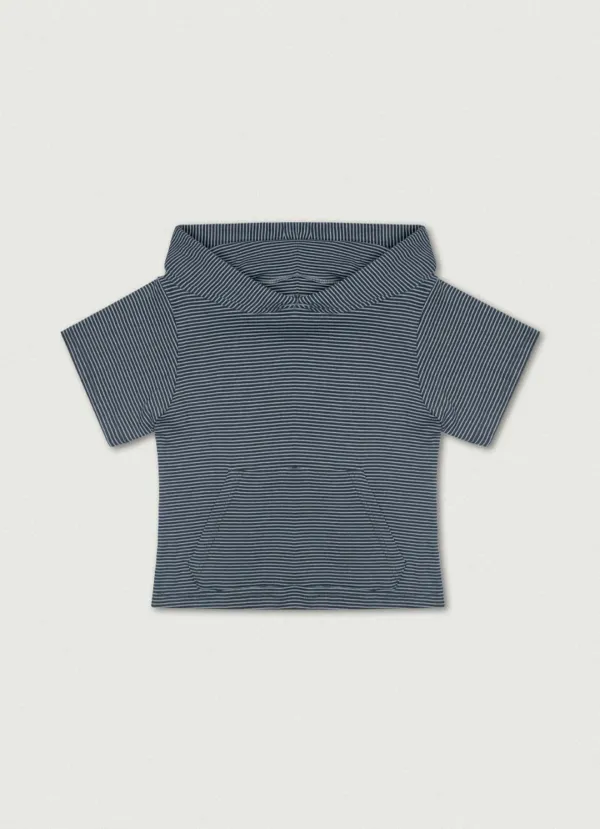 Slow Short Sleeve Hoodie [stripe]