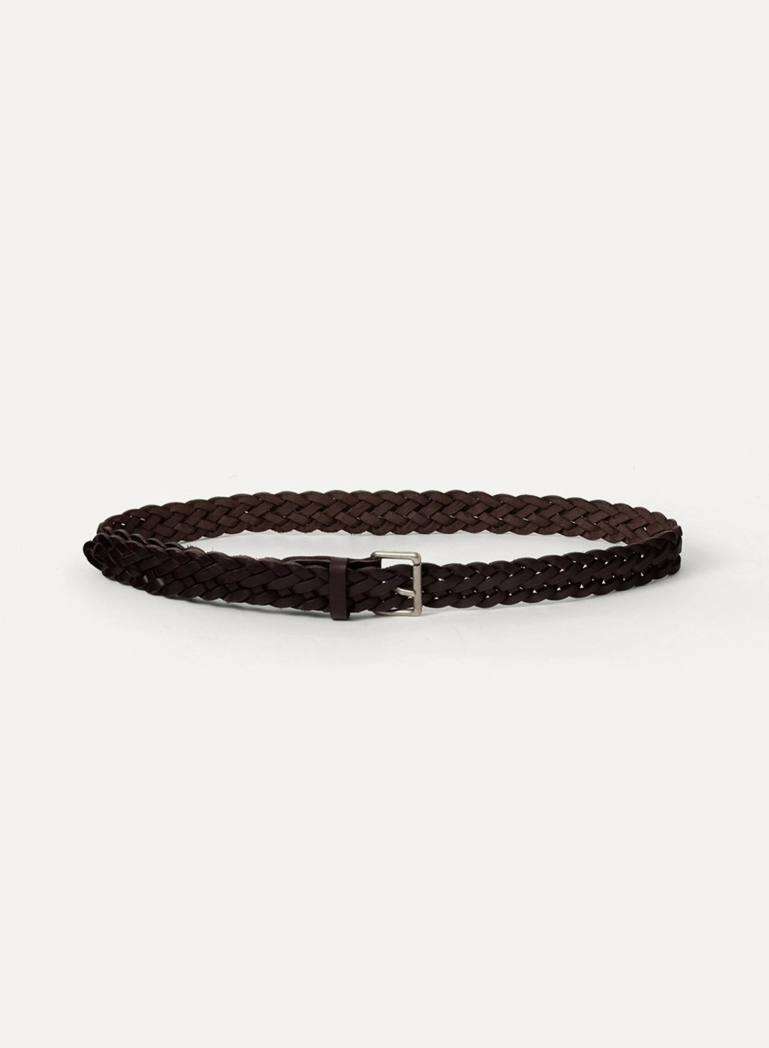 킨더살몬 Plaited Leather Belt Dark Brown (FROM ITALY) 상품 이미지 1