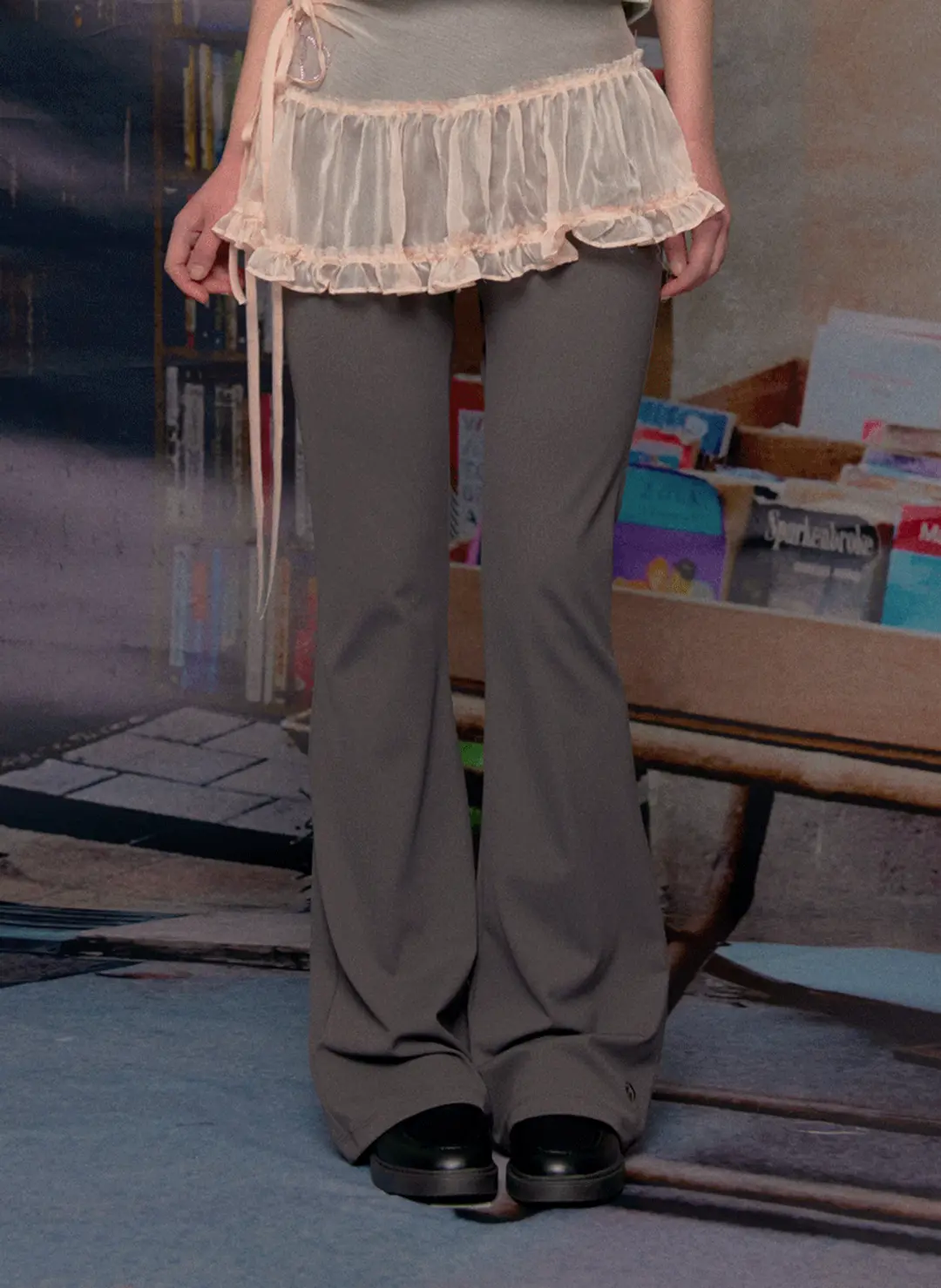루루서울 [2차] Layered Basic Pants (Mocha Gray) 상품 이미지 2