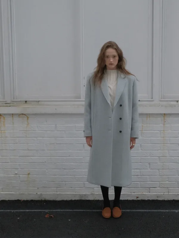 ALPACA OVER COAT - BLUE  [4th]