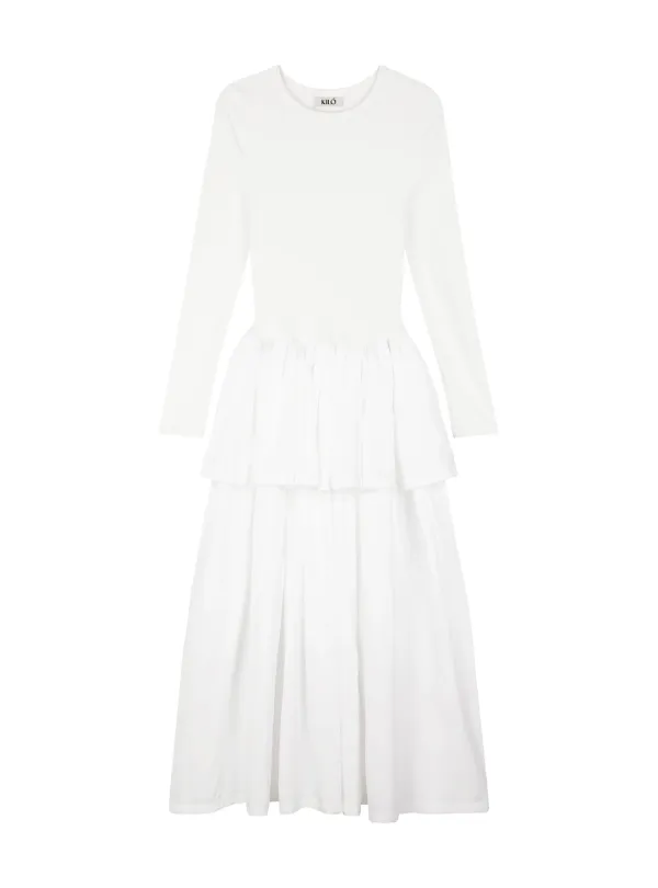 NYLON DOUBLE DRESS (WHITE)