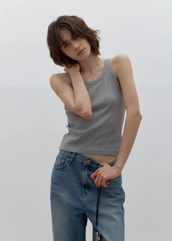 [37차] Sleeveless top (grey)