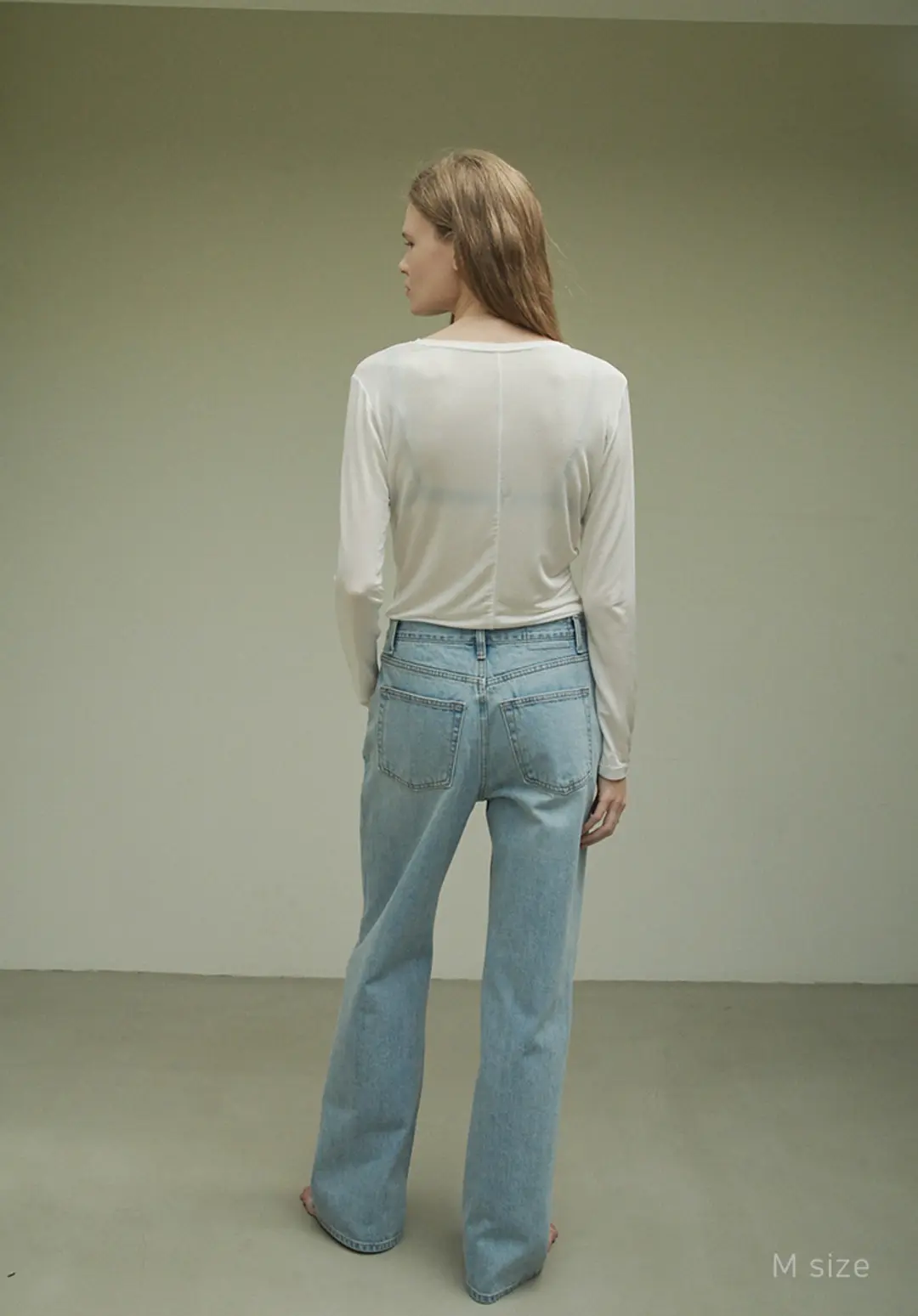 하베크 Classic straight fit jeans / Light blue 상품 이미지 2