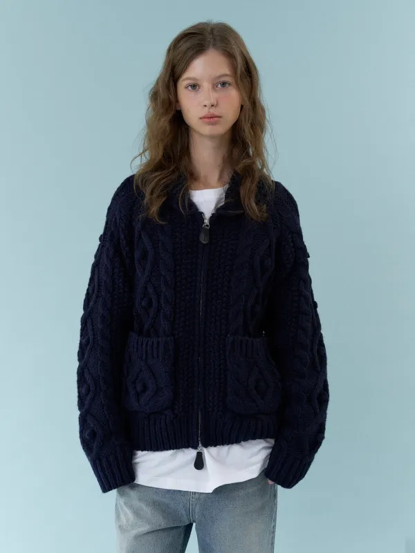 bell vintage handmade cardigan (navy)