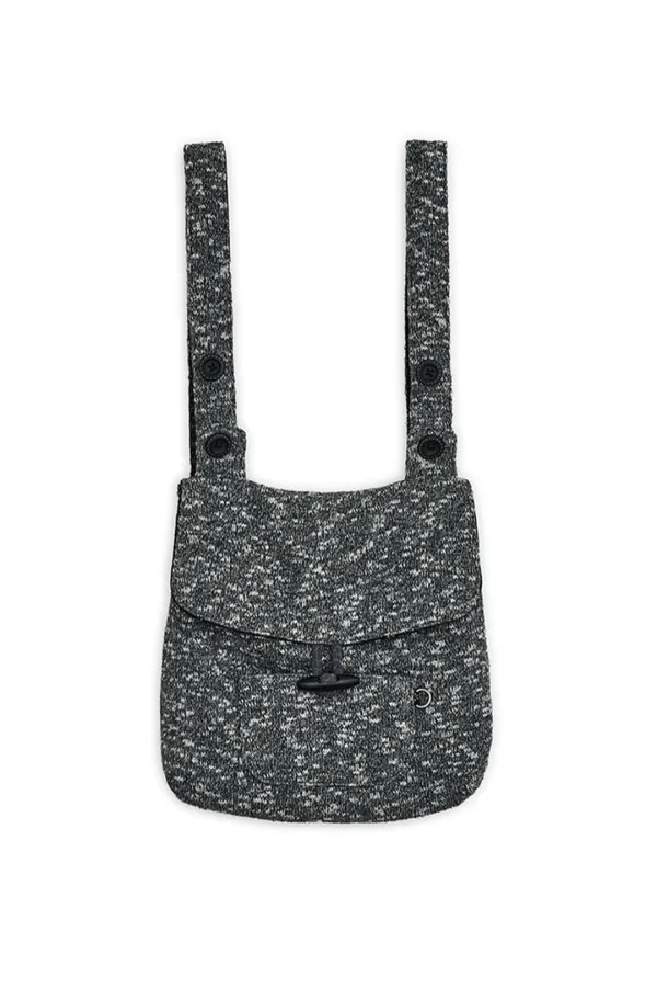 Knitted duffle button back-pack (Charcoal)